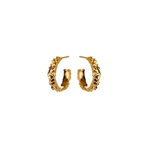 Maanesten - Aio mittelgroße Ohrringe aus vergoldetem Stahl silber 9566a